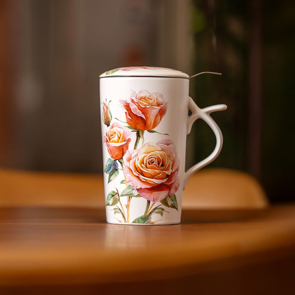 Caneca de Porcelana com Infusor Luise -9-